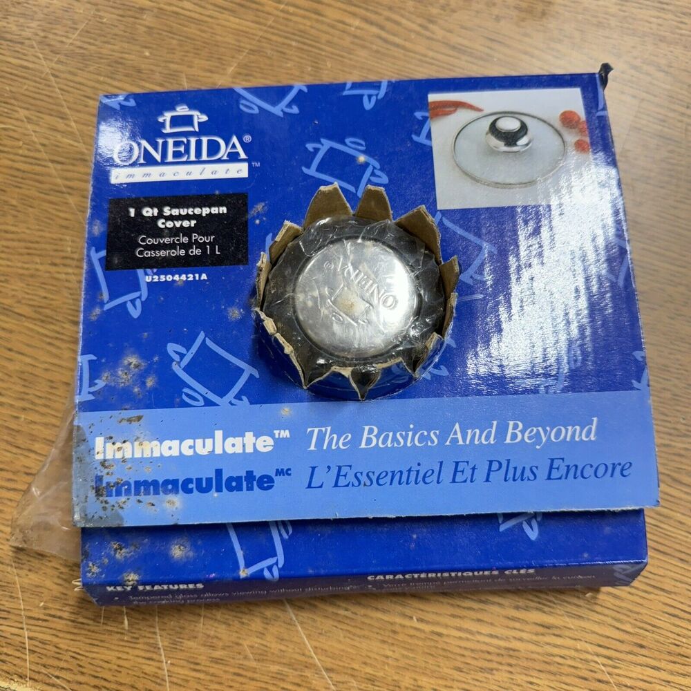 VINTAGE? Oneida Immaculate 1 Quart Saucepan Cover Glass Replacement Lid - HLBN